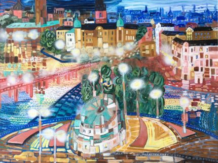 Minnenas slussen - Paintings - Citiscapes