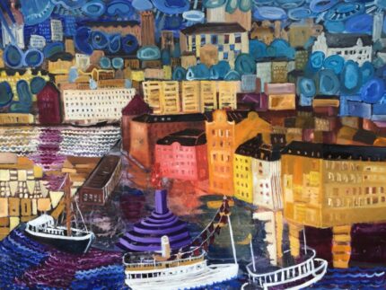 Gamla Stan och Söder - Paintings - Citiscapes