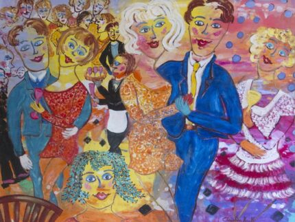 Festkväll-Textile paintings